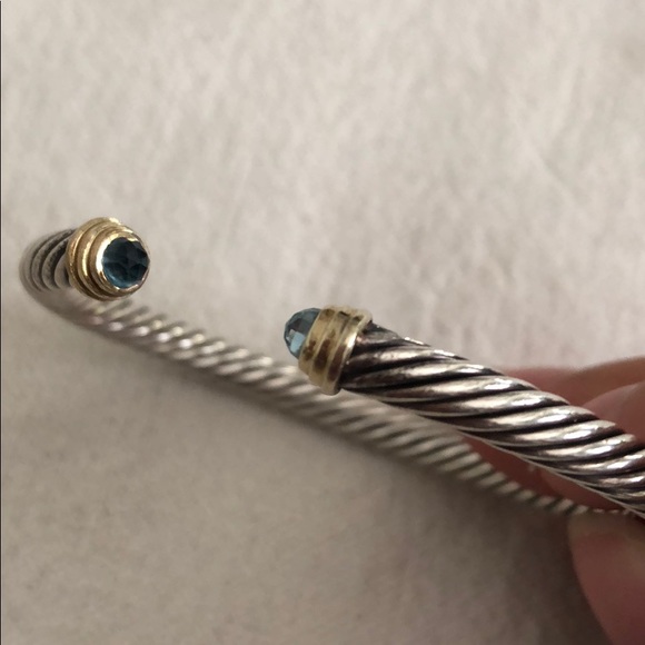 Classic Cable David Yurman Bracelet Blue Topaz - Picture 3 of 3